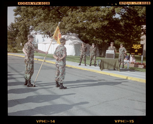 Two soldiers in a ceremony