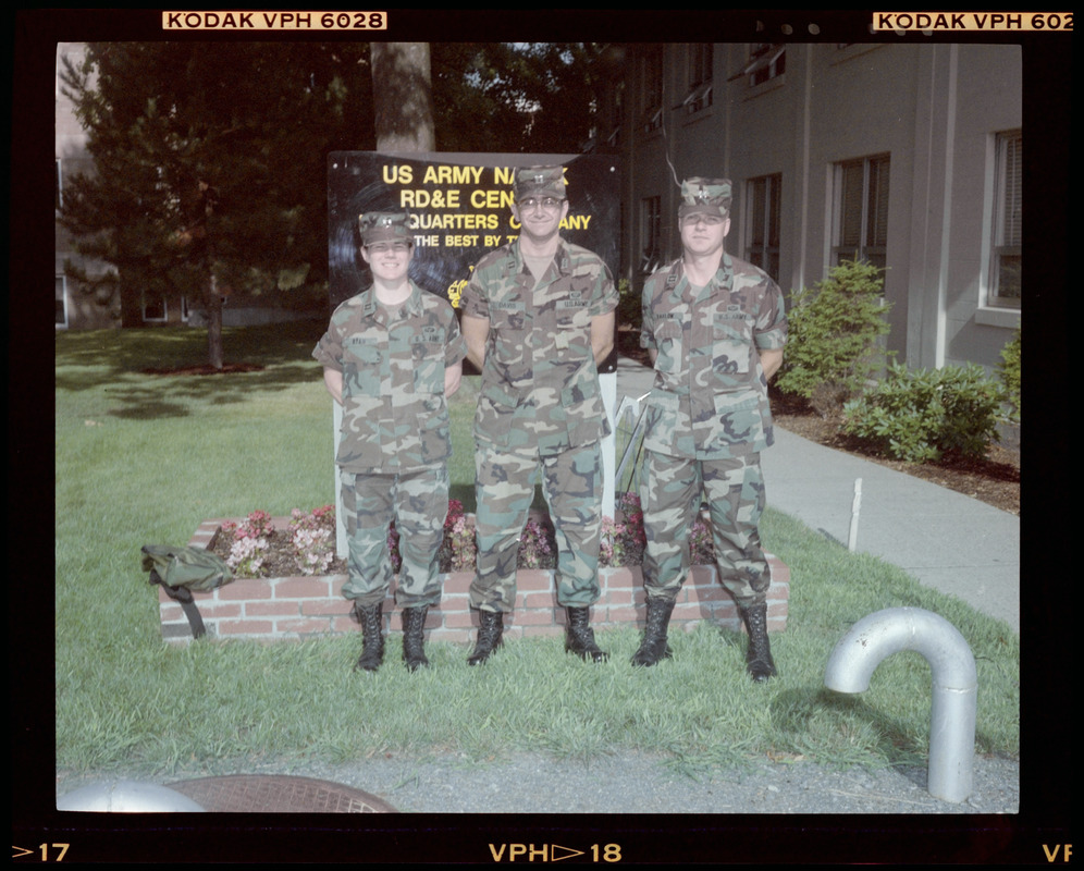 Portrait of three soldiers