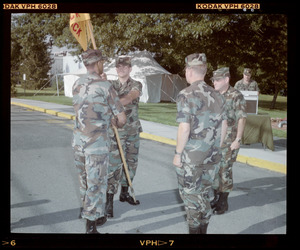 Four soldiers in a ceremony