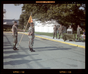 Two soldiers in a ceremony