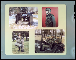 Four photos of soldiers