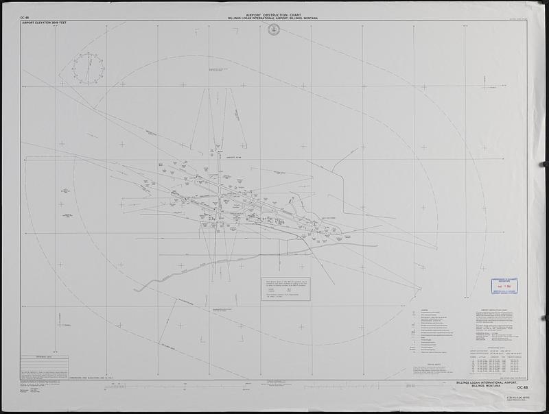 Airport obstruction chart OC 48, Billings Logan International Airport, Billings, Montana