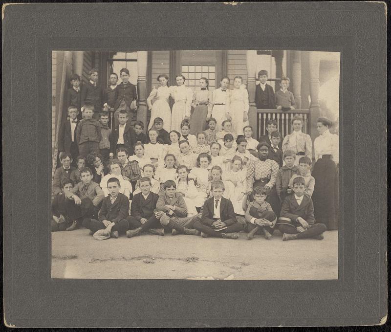 Students in front of High School