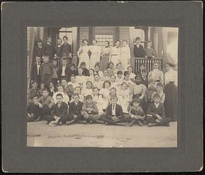 Students in front of High School