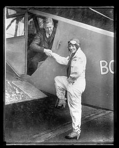 Ruth Elder at East Boston Airport