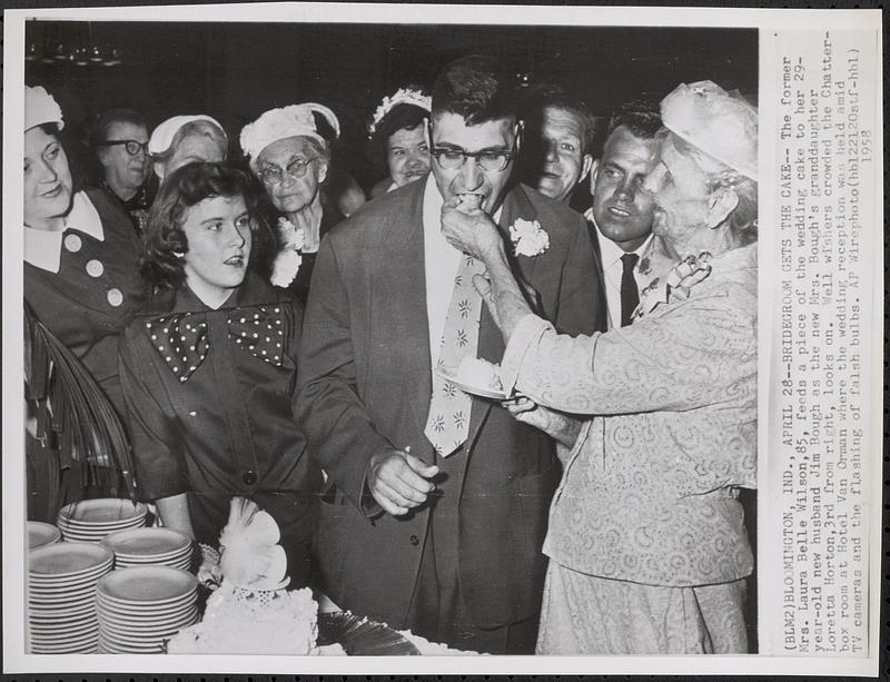 Bridegroom gets the cake