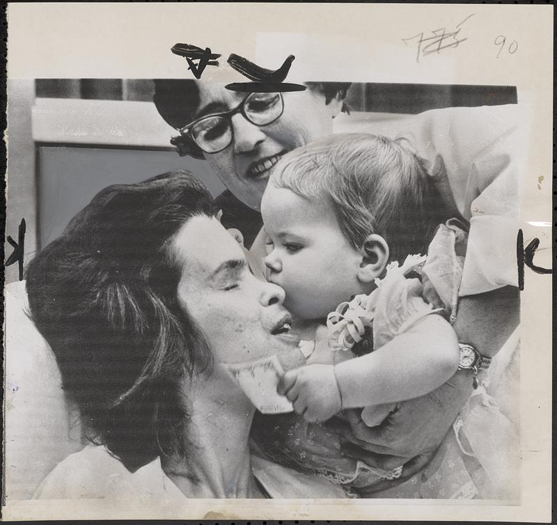 First kiss for mother