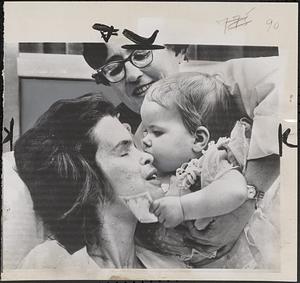 First kiss for mother