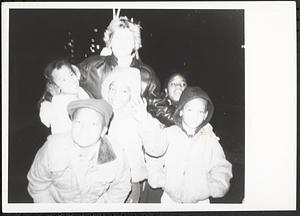 Group smiling for the camera and making silly faces