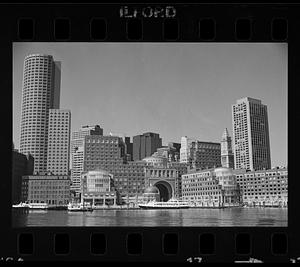 North End waterfront and Rowe's Wharf, downtown Boston