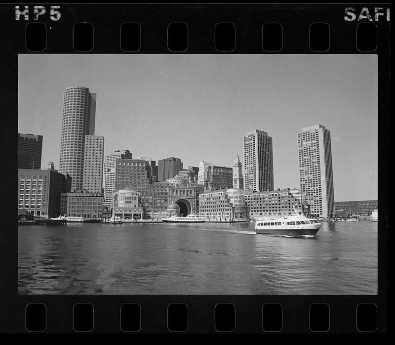 North End waterfront and Rowe's Wharf, downtown Boston