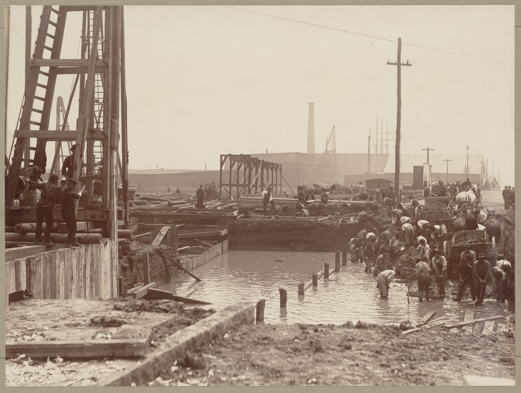 Men working in water