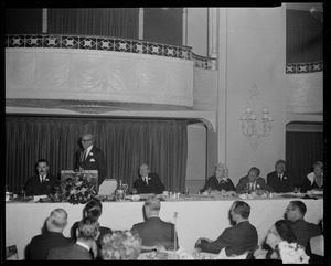 Man making remarks at the podium