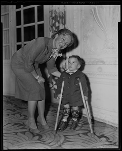 Helen Hayes and James M[illegible] of Canton, the State Poster Boy for March of Dimes