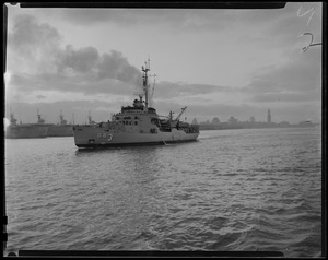USS Atka in water