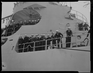 View of the crew onboard the U.S.S. ATKA