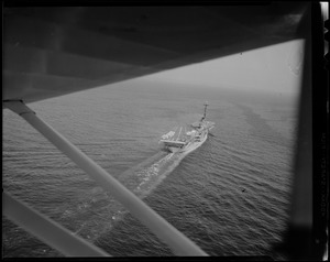 View of a ship taken from a plane