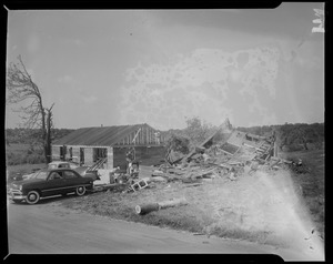 View of a home that had been destroyed by the tornado