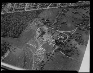 Aerial view of destruction