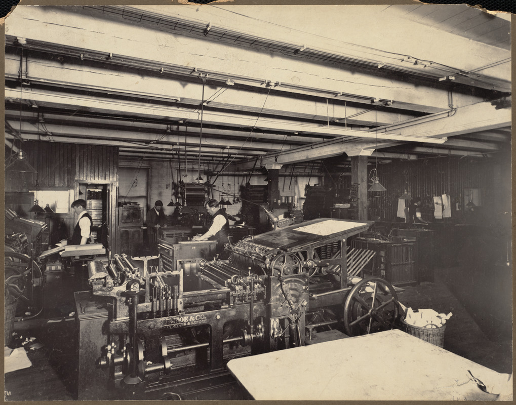 Boston Public Library, 42 Stanhope St. Printing Department