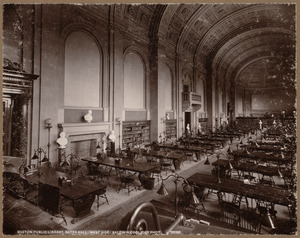 Boston Public Library, Bates Hall. West side