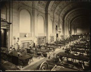 Boston Public Library, Bates Hall. West side