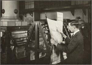 Boston Public Library. Newspaper Room. Paul B. Reardon