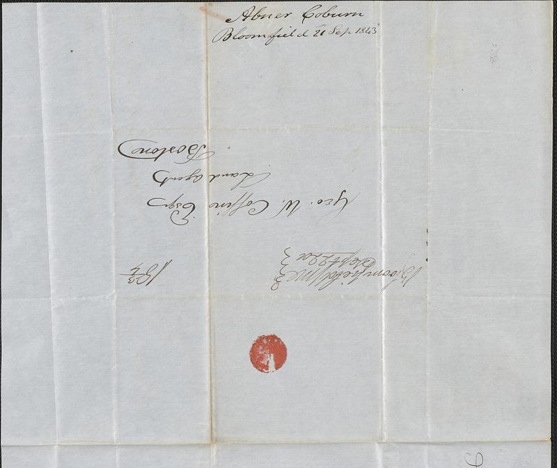Abner Coburn to George Coffin, 21 September 1843