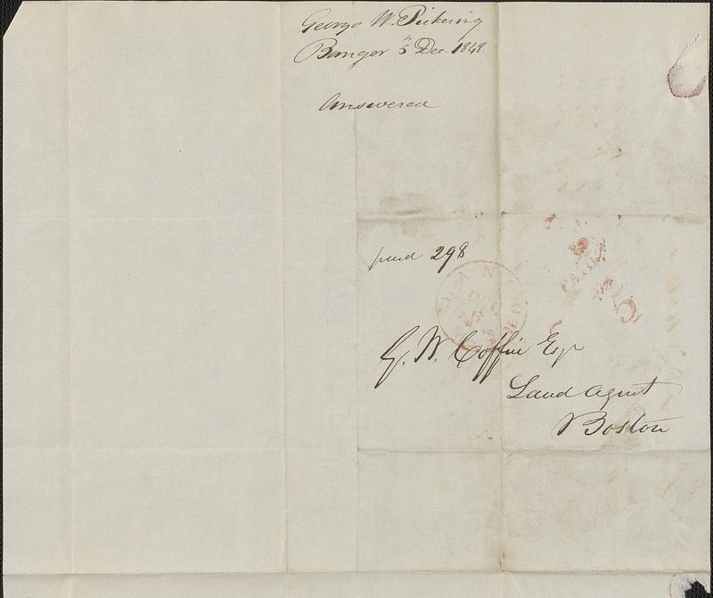 George Pickering to George Coffin, 5 December 1848 - Digital Commonwealth