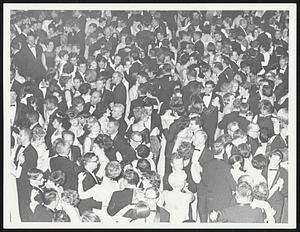 A crowded dance floor, possibly Mayor Kevin White's inaugural ball