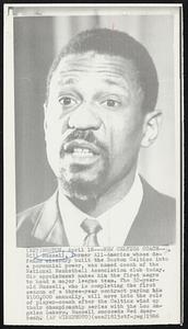 New Celtics Coach. Bill Russell, former All-America whose defense wizardry built the Boston Celtics into a perennial power, was named coach of the National Basketball Association club today. His appointment makes him the first negro to head a major league team. The 32-year-old Russell, who is completing the first season of a three-year contract paying him $100,000 annually, will move into the role of player-coach after the Celtics wind up their championship series with the Los Angeles Lakers. Russell succeeds Red Auerbach..