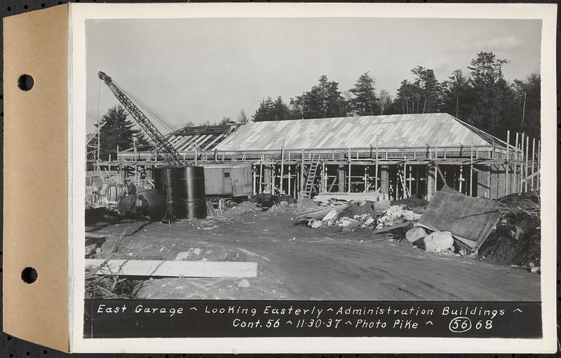 Contract No. 56, Administration Buildings, Main Dam, Belchertown, east