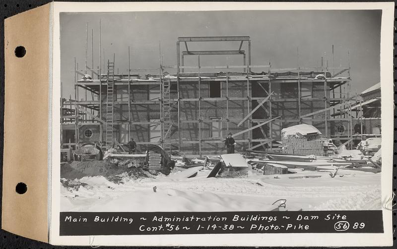 Contract No. 56, Administration Buildings, Main Dam, Belchertown, main