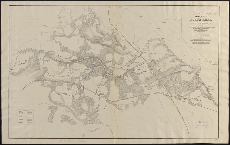 Map of the battle fields of North Anna