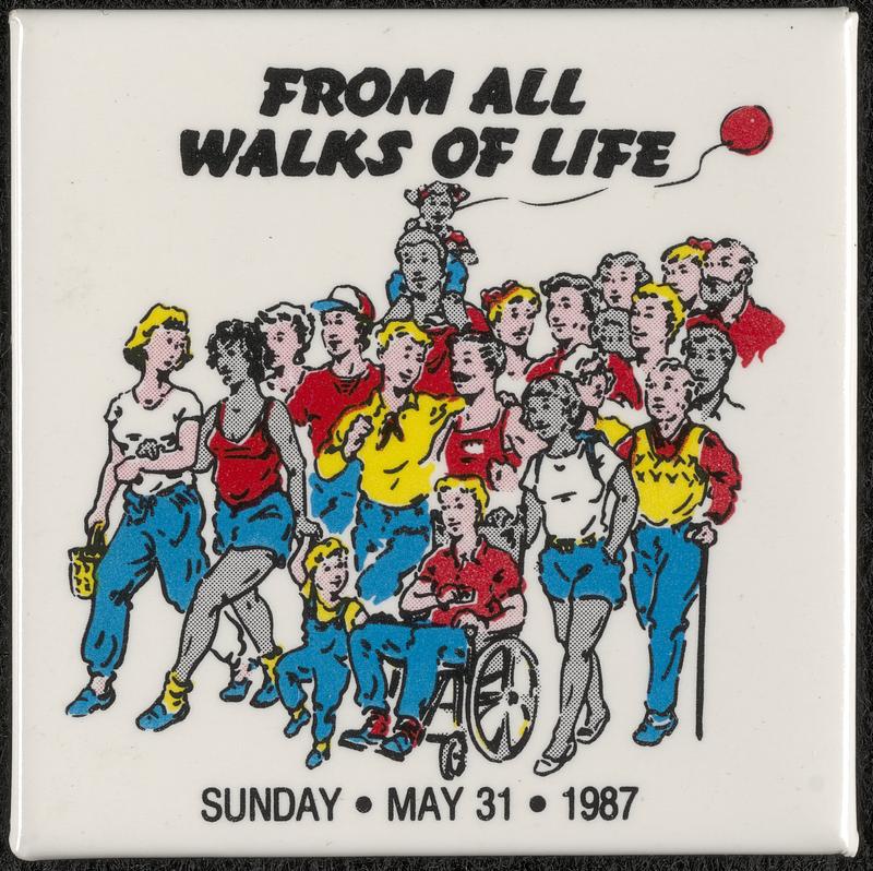 AIDS All Walks of Life 1987 button - Digital Commonwealth