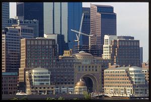 Boston (circa 1996): Skyline of Boston from Boston Harbor