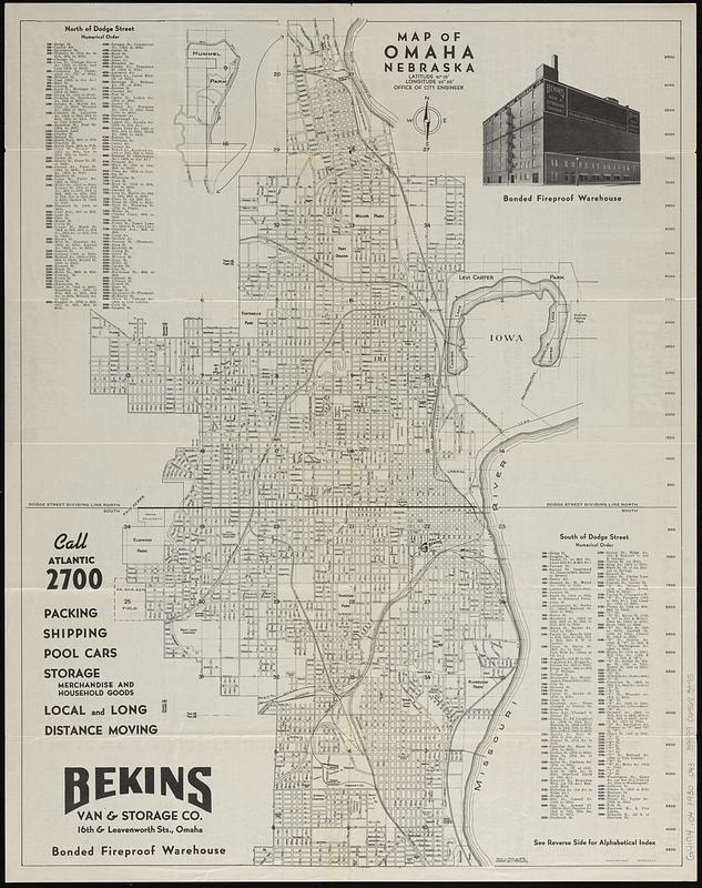 Map of Omaha, Nebraska