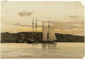 Boats at sunset