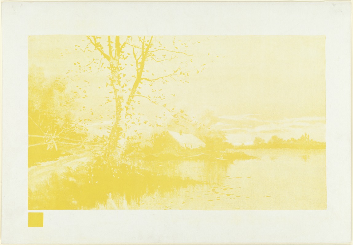 First lithographic print in the primary triad of colors (yellow)