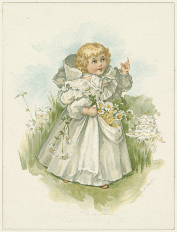 Little girl with daisies