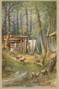Twelve Adirondack sketches - Camp Edgar, Lake Saranac