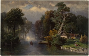 Romantic river scene
