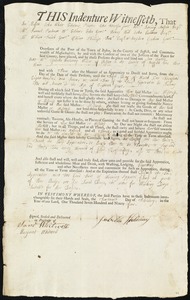 Ann Hartly indentured to apprentice with Isabella Hadaway of Boston, 14 February 1794