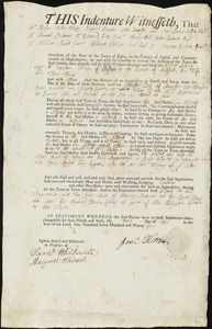 William Longly indentured to apprentice with Jonathan Kilton of Boston, 10 April 1794