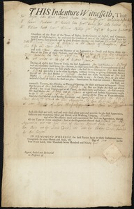 Elizabeth Garrow indentured to apprentice with Solomon Phelps of Westfield, June 1794