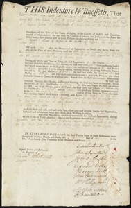 Susanna Rowen indentured to apprentice with Joseph Newall of Boston, 5 July 1795