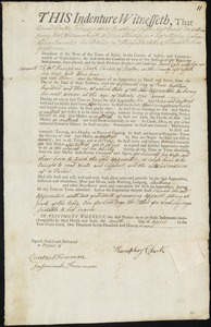 Jacob Cole indentured to apprentice with Humphrey Clark of Boston, 10 April 1797