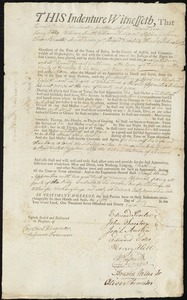 Cornelius Hillman indentured to apprentice with Edward Durant of Fitchburg, 5 July 1798