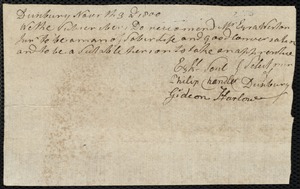 John McKenzie indentured to apprentice with Ezra Weston, Jr. of Doxborough, 6 December 1798