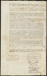 Sarah Galley [Legalley] indentured to apprentice with Benjamin Austin, Jr. of Boston, 7 November 1798